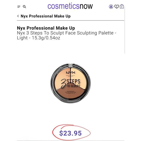 NYX PROFESSIONAL MAKEUP 3 STEPS TO SCULPT, FACE SCULPTING, CONTOUR PALETTE LIGHT - Picture 6 of 6